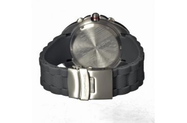 Image of Morphic M25 Series Watch,Grey Silicone Band,Red Hand,Silver Bezel,Grey Analog Dial,Fold Over Push Button Deployment MPH2503