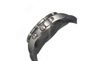 Image of Morphic M25 Series Watch,Grey Silicone Band,Red Hand,Silver Bezel,Grey Analog Dial,Fold Over Push Button Deployment MPH2503