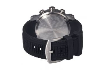 Image of Morphic M26 Series Watch,Black Silicone Band,Red Hand,Silver Bezel,Black Analog Dial,Strap Buckle MPH2602