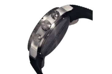 Image of Morphic M26 Series Watch,Black Silicone Band,Red Hand,Silver Bezel,White Analog Dial,Strap Buckle MPH2601