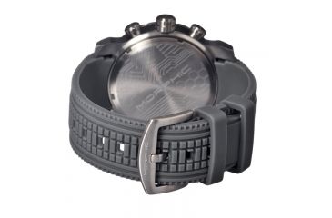 Image of Morphic M26 Series Watch,Grey Silicone Band,Red Hand,Silver Bezel,Grey Analog Dial,Strap Buckle MPH2603