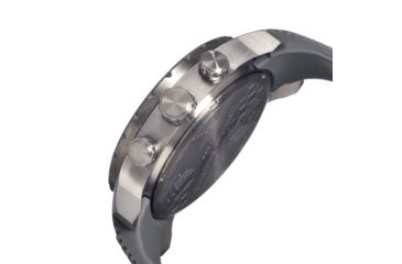 Image of Morphic M26 Series Watch,Grey Silicone Band,Red Hand,Silver Bezel,Grey Analog Dial,Strap Buckle MPH2603