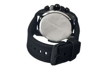 Image of Morphic M28 Series Watch,Black Silicone Band,Red Hand,Black Bezel,Silver Analog Dial,Strap Buckle MPH2803