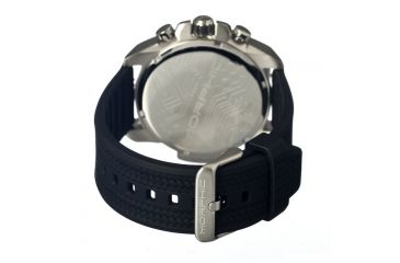 Image of Morphic M28 Series Watch,Black Silicone Band,Red Hand,Silver Bezel,Silver Analog Dial,Strap Buckle MPH2801