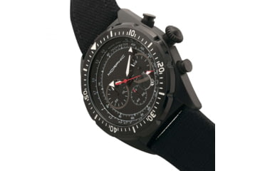 Image of Morphic M53 Series Chronograph Fiber-Weaved Leather-Band Watch w/Date, Black, One Size, MPH5305