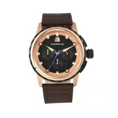 Image of Morphic M61 Series Mens Watch, Black / Dark Brown MPH6105