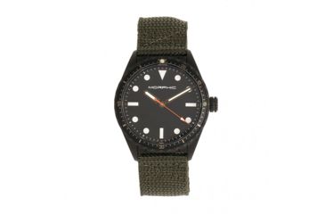 Image of Morphic M69 Series Canvas-Band Watch, Black/Olive, One Size, MPH6906
