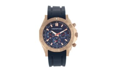 Image of Morphic M75 Series Tachymeter Strap Watch w/ Day-Date, Rose Gold/Blue, One Size, MPH7504