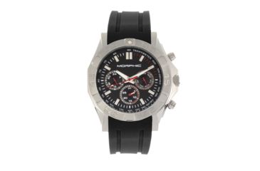 Image of Morphic M75 Series Tachymeter Strap Watch w/ Day-Date, Silver/Black, One Size, MPH7501