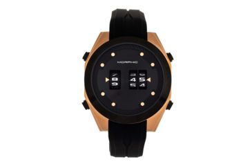 Image of Morphic M76 Series Drum-Roll Strap Watch, Rose Gold/Black, One Size, MPH7603