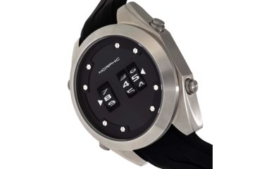 Image of Morphic M76 Series Drum-Roll Strap Watch, Silver/Black, One Size, MPH7601