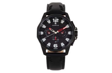 Image of Morphic M82 Series Chronograph Leather-Band Watch w/Date, Black, One Size, MPH8205