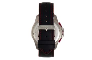 Image of Morphic M82 Series Chronograph Leather-Band Watch w/Date, Silver/Black, One Size, MPH8202