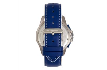 Image of Morphic M82 Series Chronograph Leather-Band Watch w/Date, Silver/Blue, One Size, MPH8203