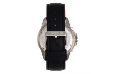 Image of Morphic M82 Series Chronograph Leather-Band Watch w/Date, Silver/White, One Size, MPH8201