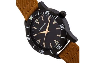 Image of Morphic M85 Series Canvas-Overlaid Leather-Band Watch, Black/Beige, One Size, MPH8503