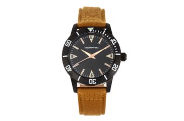 Image of Morphic M85 Series Canvas-Overlaid Leather-Band Watch, Black/Beige, One Size, MPH8503