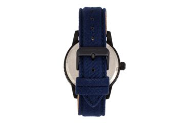 Image of Morphic M85 Series Canvas-Overlaid Leather-Band Watch, Black/Blue, One Size, MPH8504