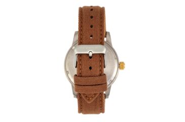 Image of Morphic M85 Series Canvas-Overlaid Leather-Band Watch, Gold/Brown, One Size, MPH8501