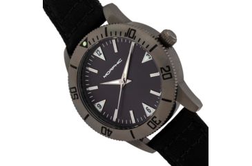 Image of Morphic M85 Series Canvas-Overlaid Leather-Band Watch, Gunmetal/Black, One Size, MPH8505