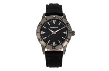 Image of Morphic M85 Series Canvas-Overlaid Leather-Band Watch, Gunmetal/Black, One Size, MPH8505