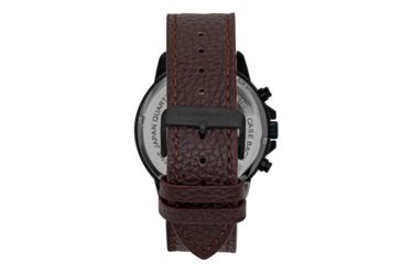 Image of Morphic M86 Series Chronograph Leather-Band Watch, Black/Dark Brown, One Size, MPH8607