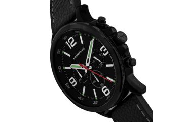 Image of Morphic M86 Series Chronograph Leather-Band Watch, Black, One Size, MPH8605
