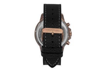Image of Morphic M86 Series Chronograph Leather-Band Watch, Rose Gold/Black, One Size, MPH8604