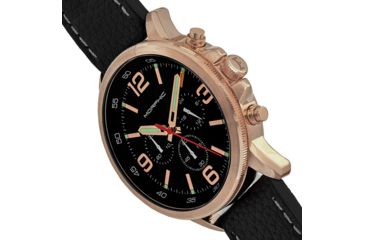 Image of Morphic M86 Series Chronograph Leather-Band Watch, Rose Gold/Black, One Size, MPH8604