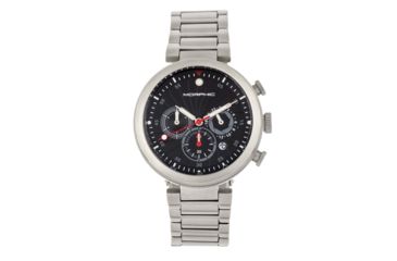 Image of Morphic M87 Series Chronograph Bracelet Watch w/Date, Silver/Black, One Size, MPH8702