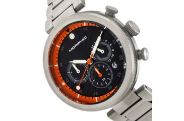 Image of Morphic M87 Series Chronograph Bracelet Watch w/Date, Silver/Orange, One Size, MPH8704