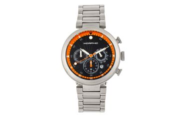 Image of Morphic M87 Series Chronograph Bracelet Watch w/Date, Silver/Orange, One Size, MPH8704