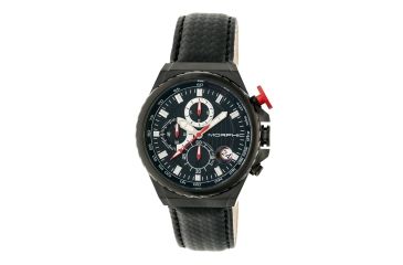 Image of Mens M39 Series Watch,43mm,Black Analog Dial,Black Bezel,Black Leather Band