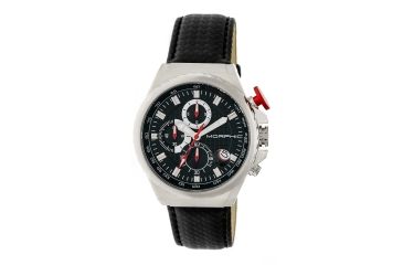 Image of Mens M39 Series Watch,43mm,Black Analog Dial,Silver Bezel,Black Leather Band