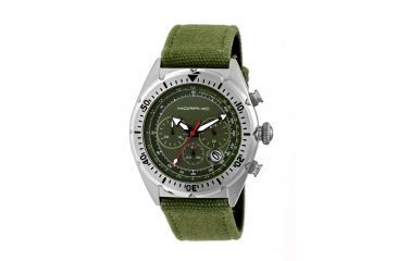 Image of Morphic Mens M53 Series Leather-Band Watch, Olive MPH5302