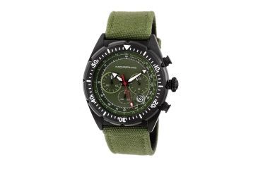 Image of Morphic Mens M53 Series Leather-Band Watch, Olive MPH5306