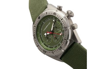 Image of Morphic Mens M53 Series Leather-Band Watch, Olive, MPH5302