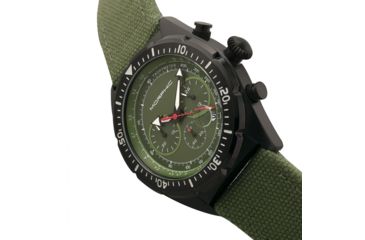 Image of Morphic Mens M53 Series Leather-Band Watch, Olive, MPH5306