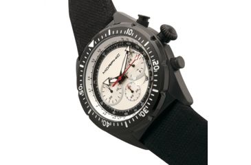 Image of Morphic Mens M53 Series Leather-Band Watch, Silver/Black, MPH5304