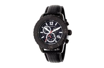 Image of USED MorphicM51 Series Chronograph Leather-Band Watch w/Date, Black, MPH5104, EDEMO1