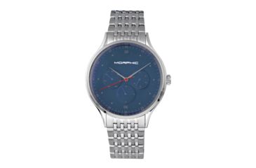 Image of Morphic M65 Series Bracelet Watch w/Day/Date, Silver/Blue, MPH6503