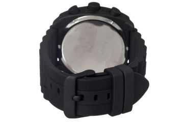 Image of MOS Mens Berlin Strap Watch w/Day and Date Black Bezel, Black/Tonneau-shaped Case, Black/analog Dial, Red Hands MOSBN103