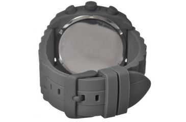 Image of MOS Mens Berlin Strap Watch w/Day and Date Grey Bezel, Grey/Tonneau-shaped Case, Grey/analog Dial, Red Hands MOSBN102