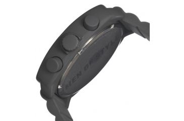 Image of MOS Mens Berlin Strap Watch w/Day and Date Grey Bezel, Grey/Tonneau-shaped Case, Grey/analog Dial, Red Hands MOSBN102