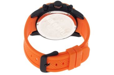 Image of MOS Mens Casablanca Contour Silicone Strap Watch with Day and Date Sub-Dials Black Bezel, Black/Circle-shaped Case, Black/analog Dial, Silver Hands MOSCB104