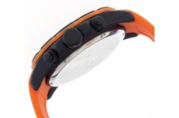 Image of MOS Mens Casablanca Contour Silicone Strap Watch with Day and Date Sub-Dials Black Bezel, Black/Circle-shaped Case, Black/analog Dial, Silver Hands MOSCB104