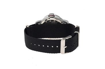 Image of EB102 Edinburgh Mens Watch, black Band, Red Bezel, Red Markers, Black Face