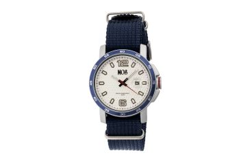 Image of EB104 Edinburgh Mens Watch, navy Band, Blue Bezel, Black Markers, White Face