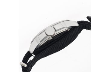 Image of EB105 Edinburgh Mens Watch, black Band, Orange Bezel, Orange Markers, Black Face