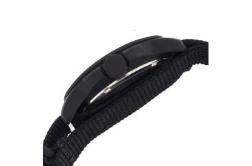 Image of EB106 Edinburgh Mens Watch, black Band, Black Bezel, Yellow Markers, Black Face